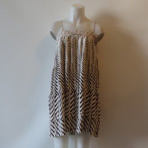 MADRAS DESIGN PATTERN STRAPPY DRESS M *